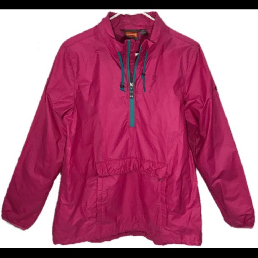 Merrell pink rain coat pullover jacket medium